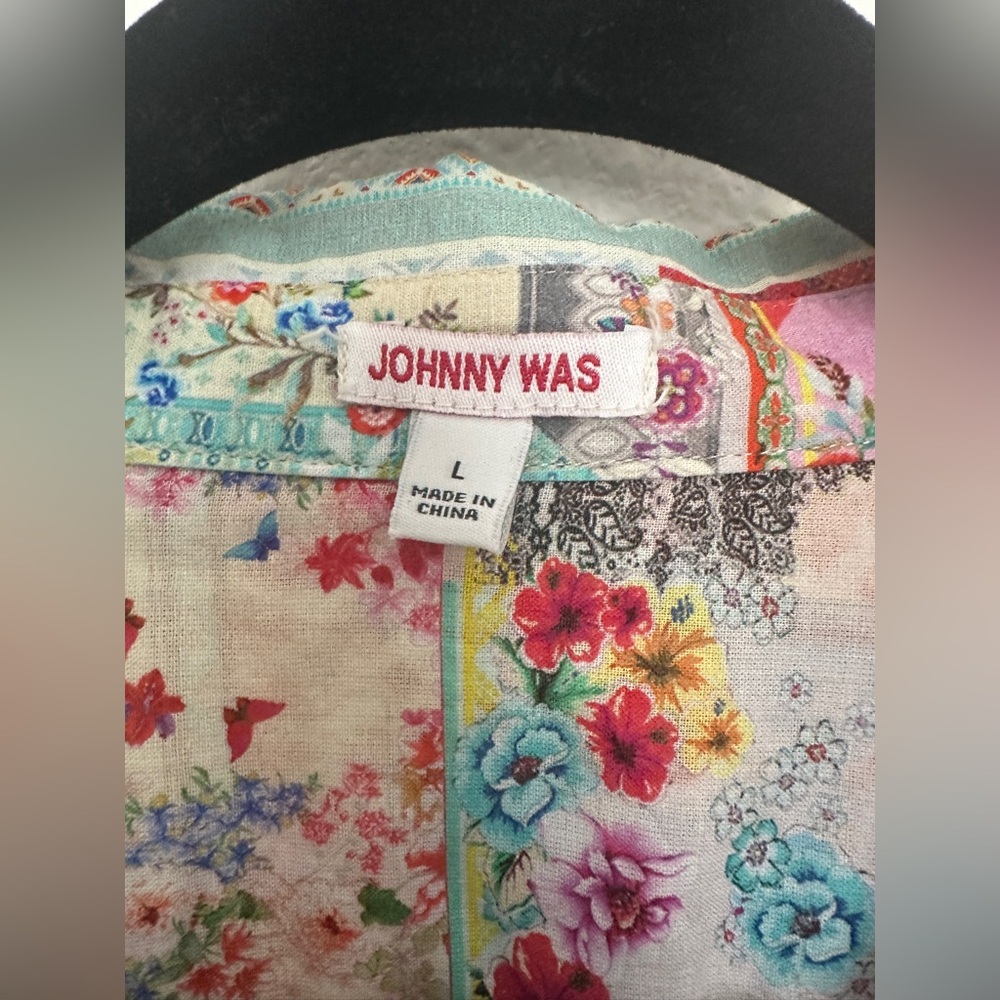 Johnny Was Anikka Multicolor Patchwork Casual Shi… - image 5